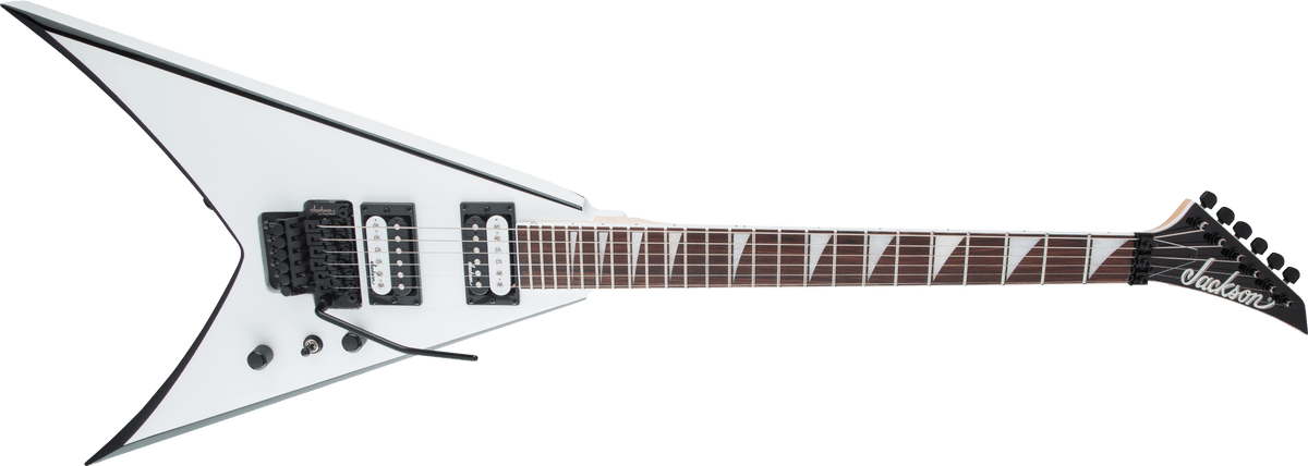 Jackson JS Series King V™ JS32, Amaranth Fingerboard, White with Black Bevels