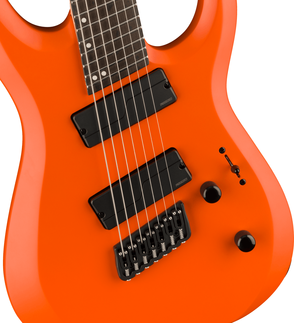 Jackson Pro Plus Series DK Modern HT7 MS, Ebony Fingerboard, Satin Orange Crush