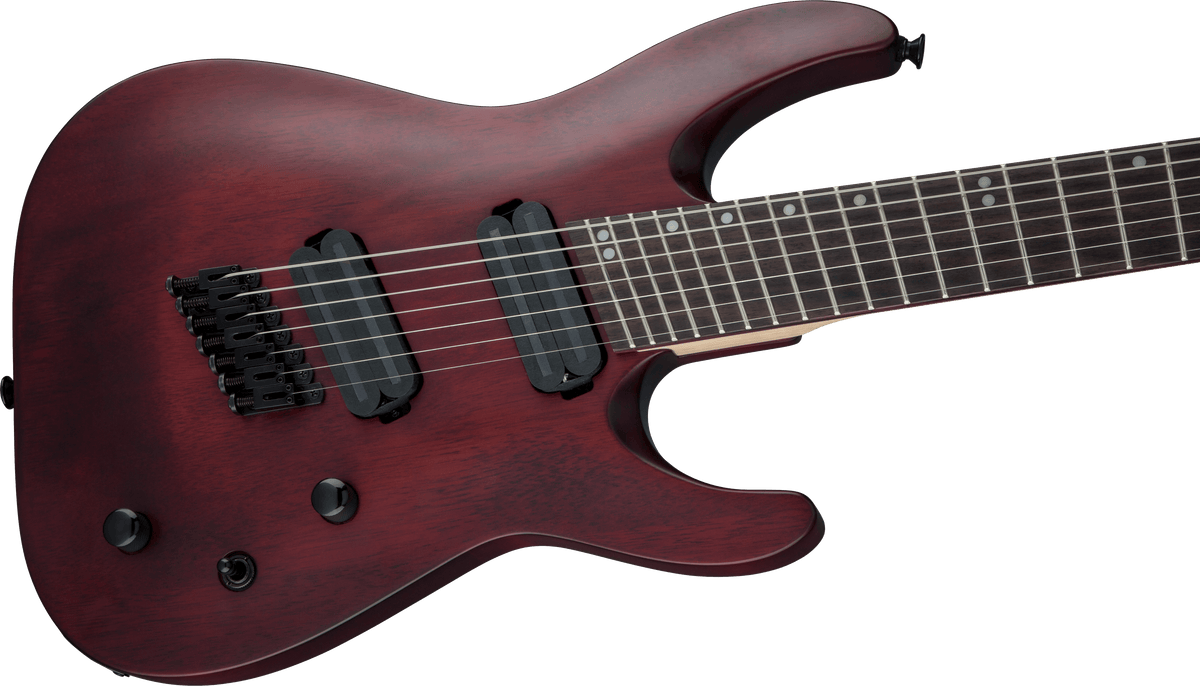 Jackson X Series Dinky® Arch Top DKAF7 MS, Laurel Fingerboard, Multi-Scale, Stained Mahogany