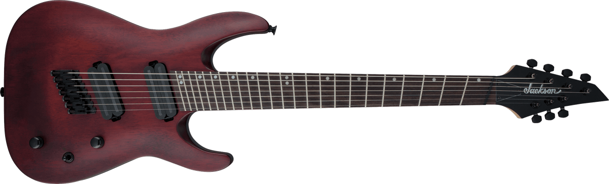 Jackson X Series Dinky® Arch Top DKAF7 MS, Laurel Fingerboard, Multi-Scale, Stained Mahogany