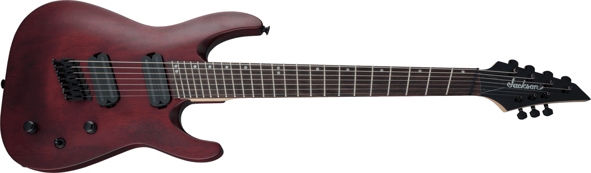 Jackson X Series Dinky® Arch Top DKAF7 MS, Laurel Fingerboard, Multi-Scale, Stained Mahogany
