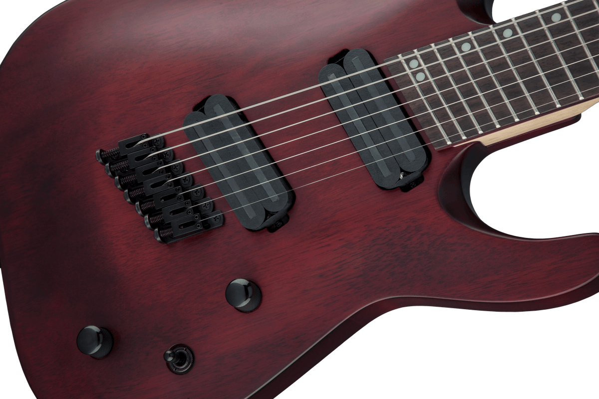 Jackson X Series Dinky® Arch Top DKAF7 MS, Laurel Fingerboard, Multi-Scale, Stained Mahogany