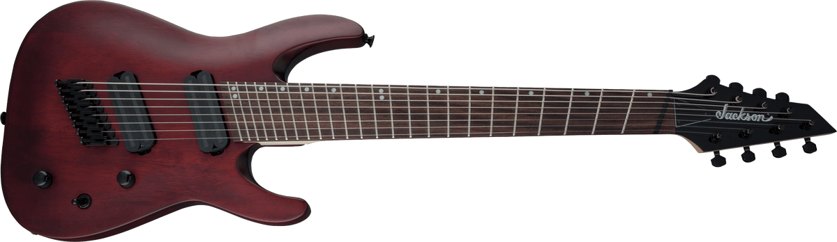 Jackson X Series Dinky® Arch Top DKAF8 MS, Laurel Fingerboard, Multi-Scale, Stained Mahogany
