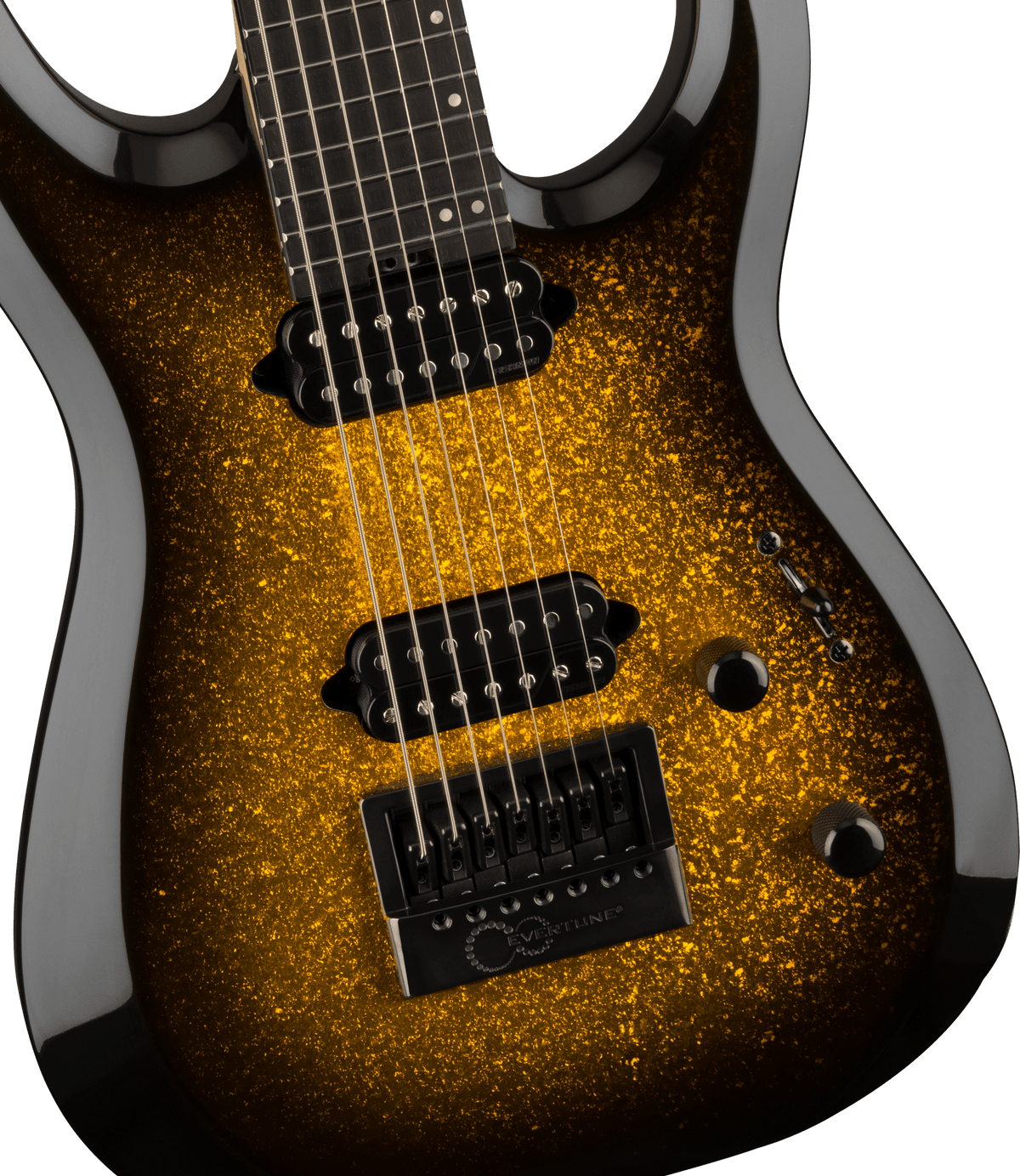 Jackson Pro Plus Series DK Modern EVTN7, Ebony Fingerboard, Gold Sparkle