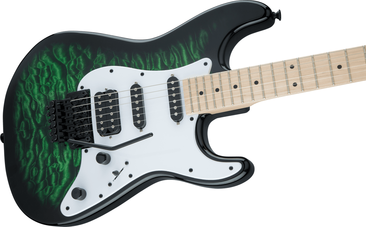 Jackson X Series Signature Adrian Smith SDXQM, Maple Fingerboard, Transparent Green
