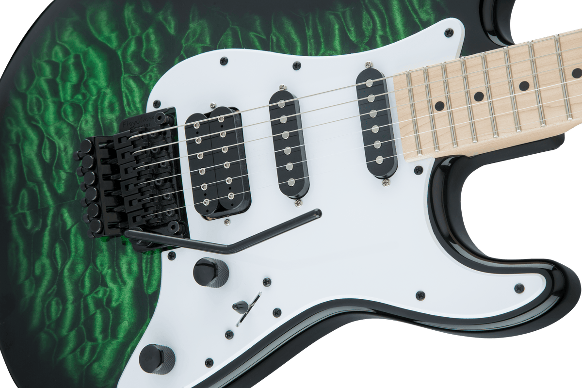 Jackson X Series Signature Adrian Smith SDXQM, Maple Fingerboard, Transparent Green