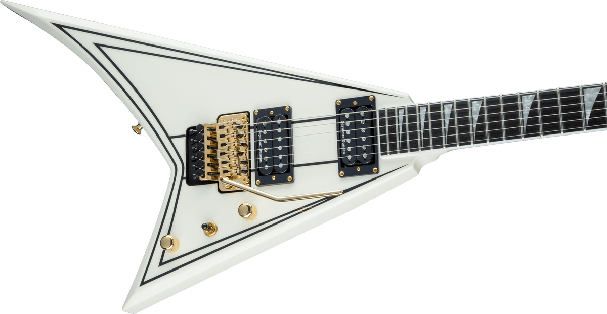 Jackson Pro Series Rhoads RR3, Ebony Fingerboard, Ivory with Black Pinstripes