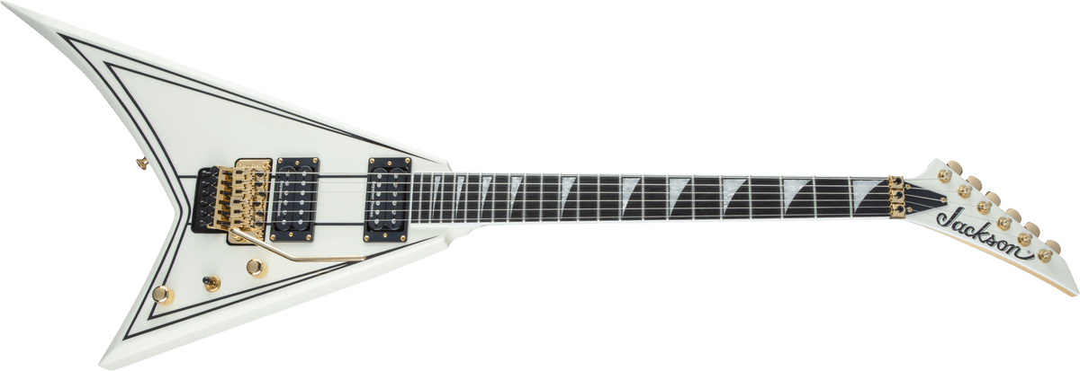 Jackson Pro Series Rhoads RR3, Ebony Fingerboard, Ivory with Black Pinstripes