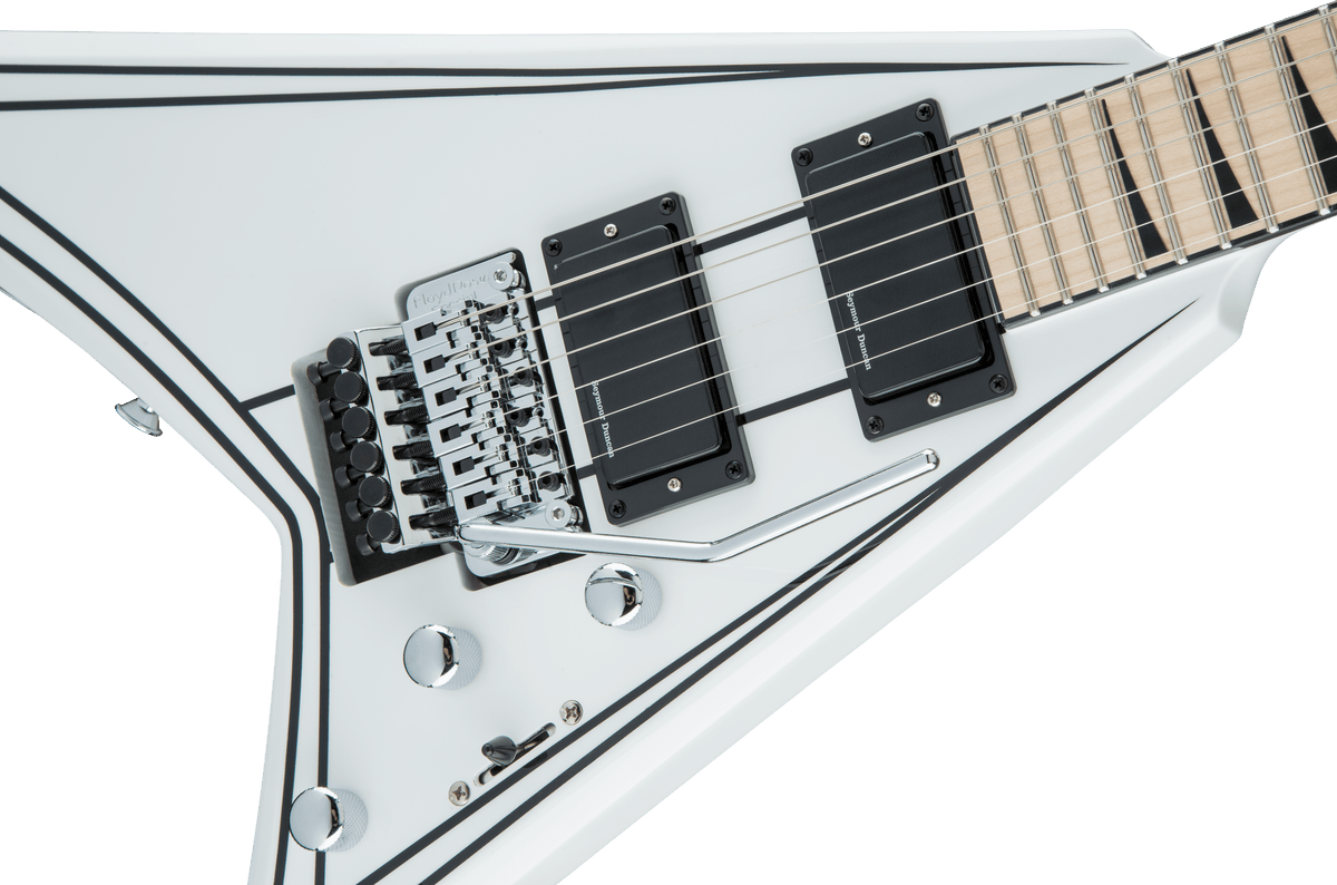 Jackson X Series Rhoads RRX24M, Maple Fingerboard, Snow White with Black Pinstripes