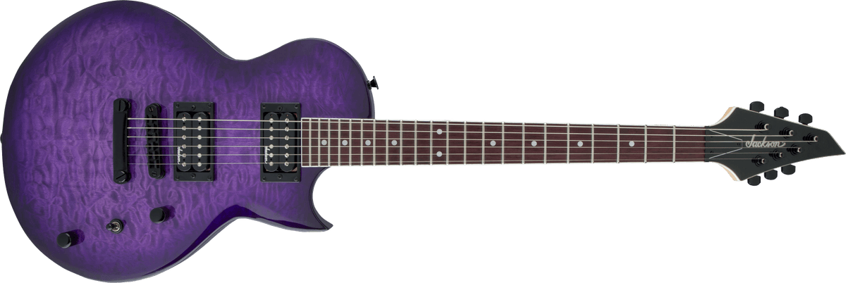 Jackson JS Series Monarkh SC JS22Q, Amaranth Fingerboard, Transparent Purple Burst