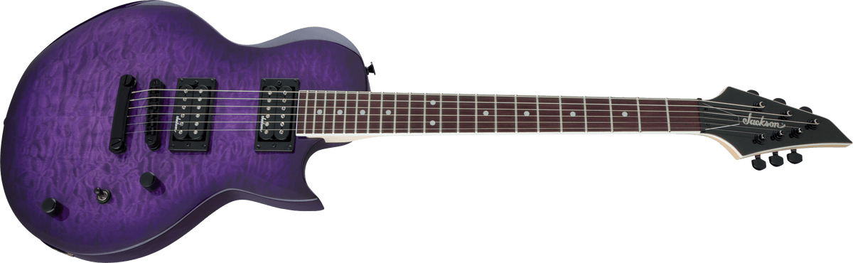 Jackson JS Series Monarkh SC JS22Q, Amaranth Fingerboard, Transparent Purple Burst
