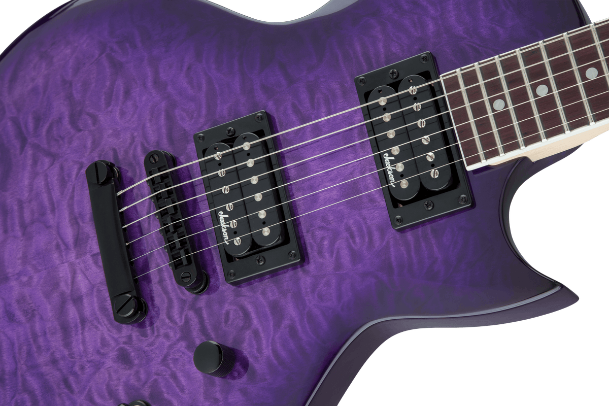 Jackson JS Series Monarkh SC JS22Q, Amaranth Fingerboard, Transparent Purple Burst
