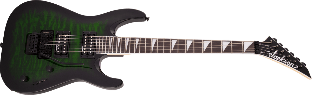 Jackson JS Series Dinky® Arch Top JS32Q DKA, Amaranth Fingerboard, Transparent Green Burst