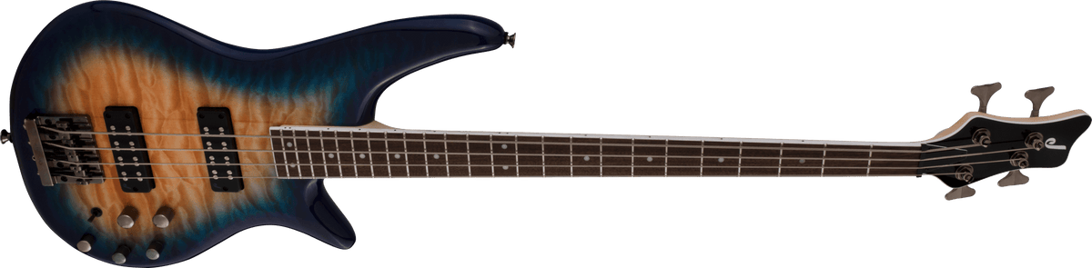 Jackson JS Series Spectra Bass JS3Q, Laurel Fingerboard, Amber Blue Burst