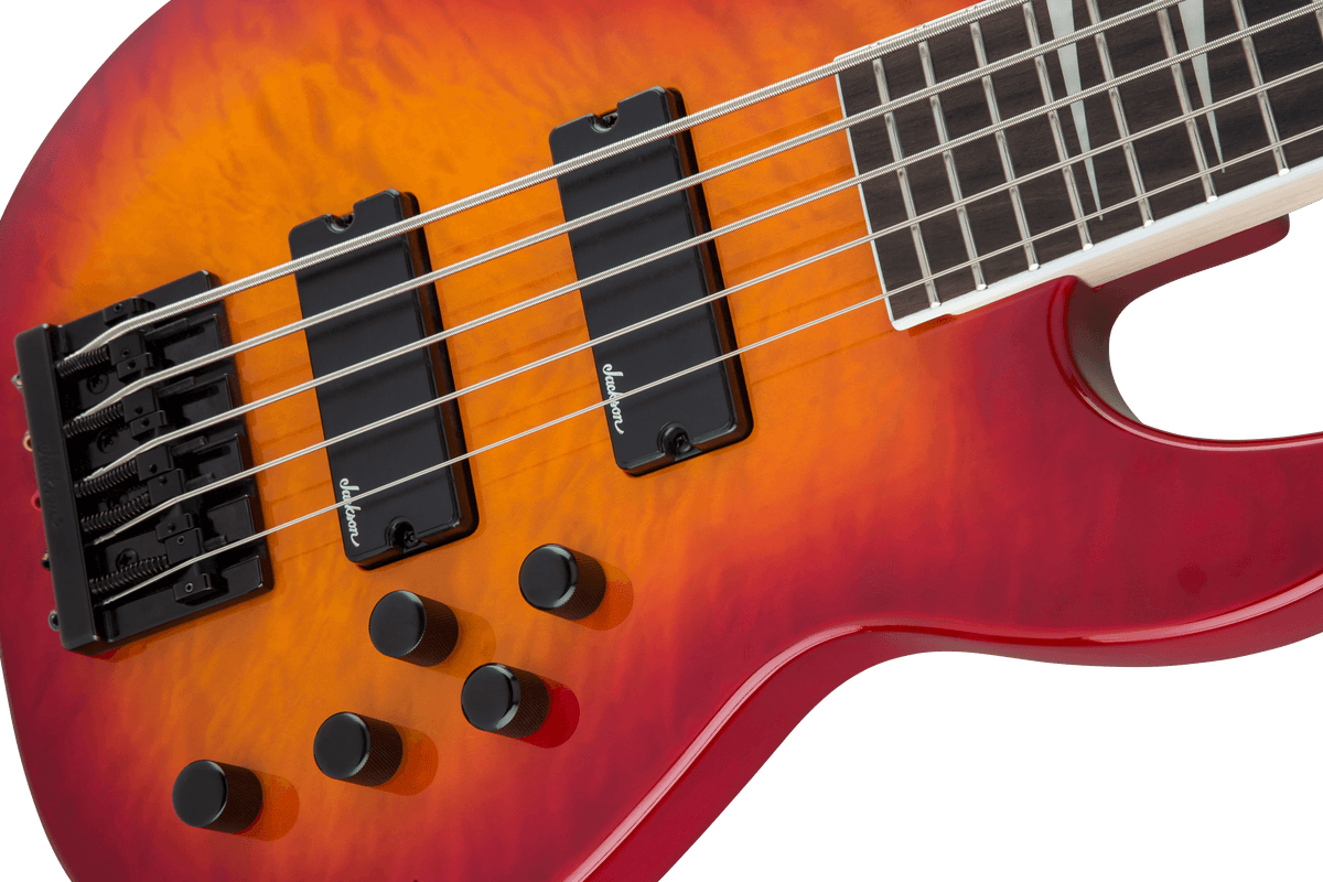 Jackson JS Series Concert™ Bass JS3VQ, Amaranth Fingerboard, Cherry Burst