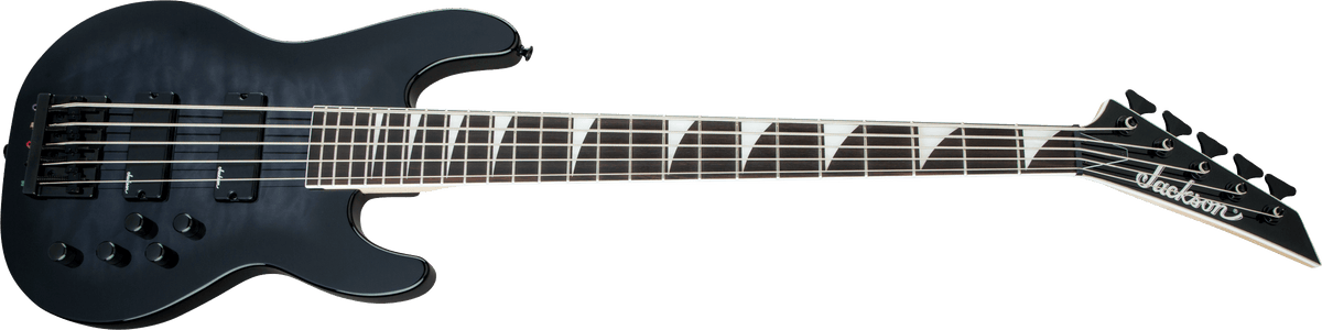Jackson JS Series Concert™ Bass JS3VQ, Amaranth Fingerboard, Transparent Black Burst