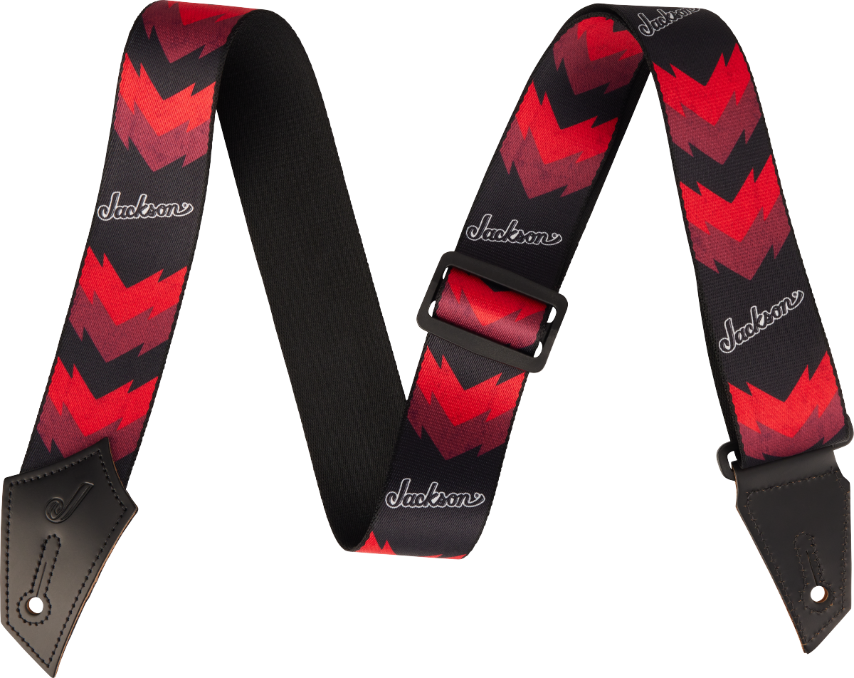 Jackson® Strap with Double V Pattern, Black and Red
