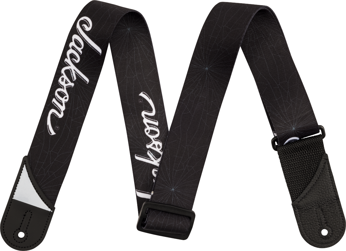 Jackson® White Logo Strap, Black, 2"