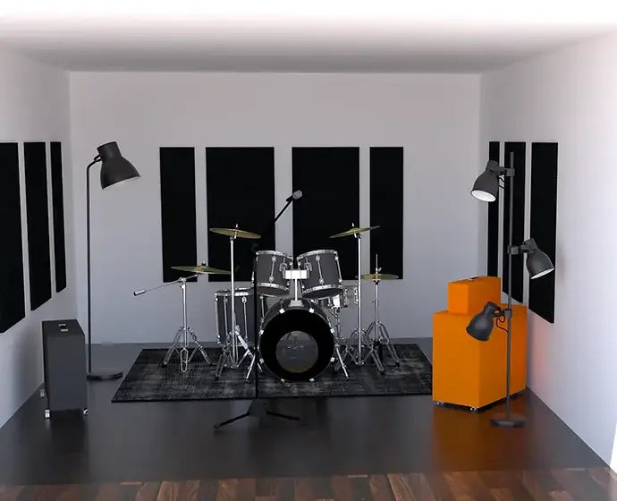 Asono - AS-12 Acoustic Panel Set for Office, Studio, Clinic (black)