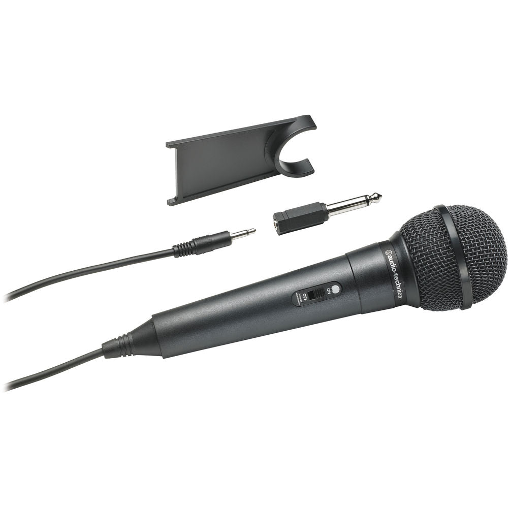Audio-Technica ATR1100X Unidirectional Dynamic Microphone with fixed 1/8" jack cable and 1/4" adapter
