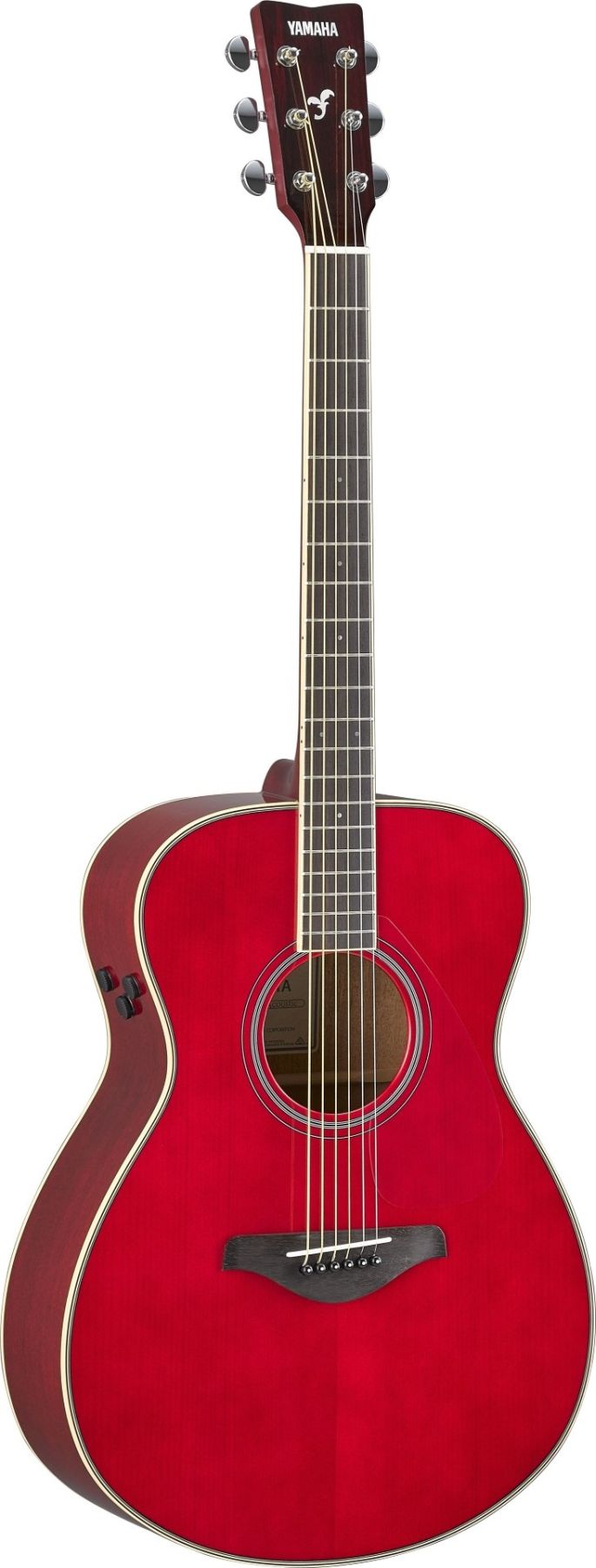 Yamaha FSTA RR TransAcoustic Concert 6-String RH Acoustic Electric Guitar-Ruby Red