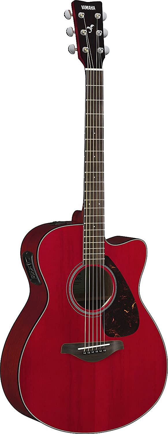 Yamaha FSX800C RR Concert Cutaway 6-String RH Acoustic Electric Guitar-Ruby Red