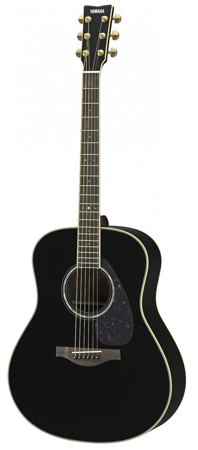 Yamaha LL6ARE BL Original Jumbo 6-String RH Acoustic Electric Guitar with Gig Bag-Black