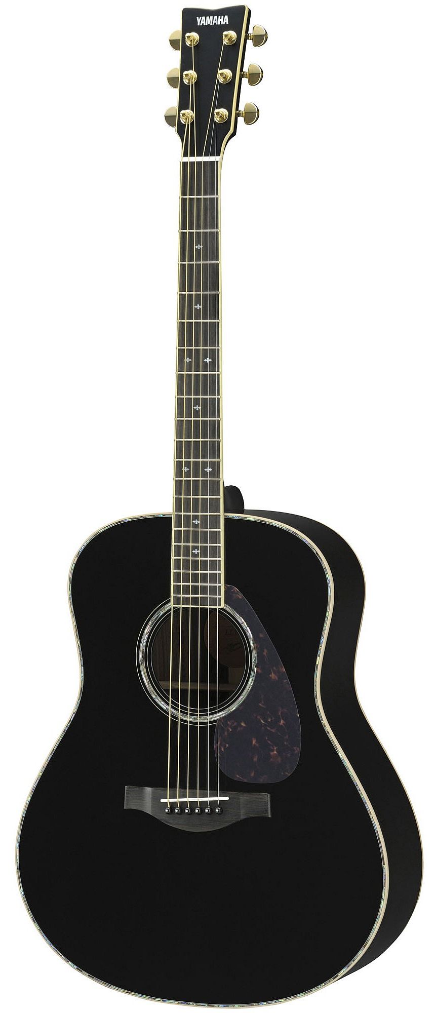 Yamaha LL16DARE BL Original Jumbo 6-String RH Acoustic Electric Guitar with Gig Bag-Black