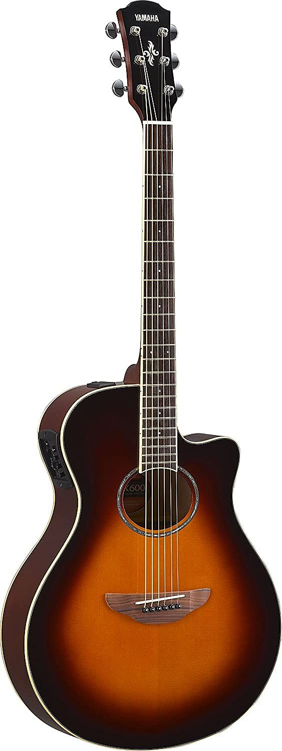 Yamaha APX600 OVS Thin-line Cutaway 6-String RH Acoustic Electric Guitar-Old Violin Sunburst