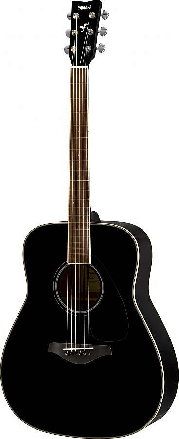 Yamaha FG820 BL FG Series Dreadnought 6 String RH Acoustic Guitar-Black