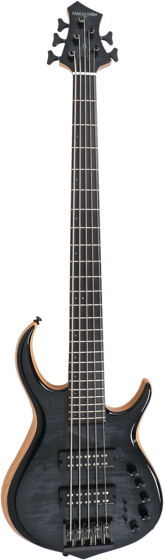 Sire Marcus Miller M7 2nd Generation Swamp Ash 5 String RH Electric Bass - Transparent Black