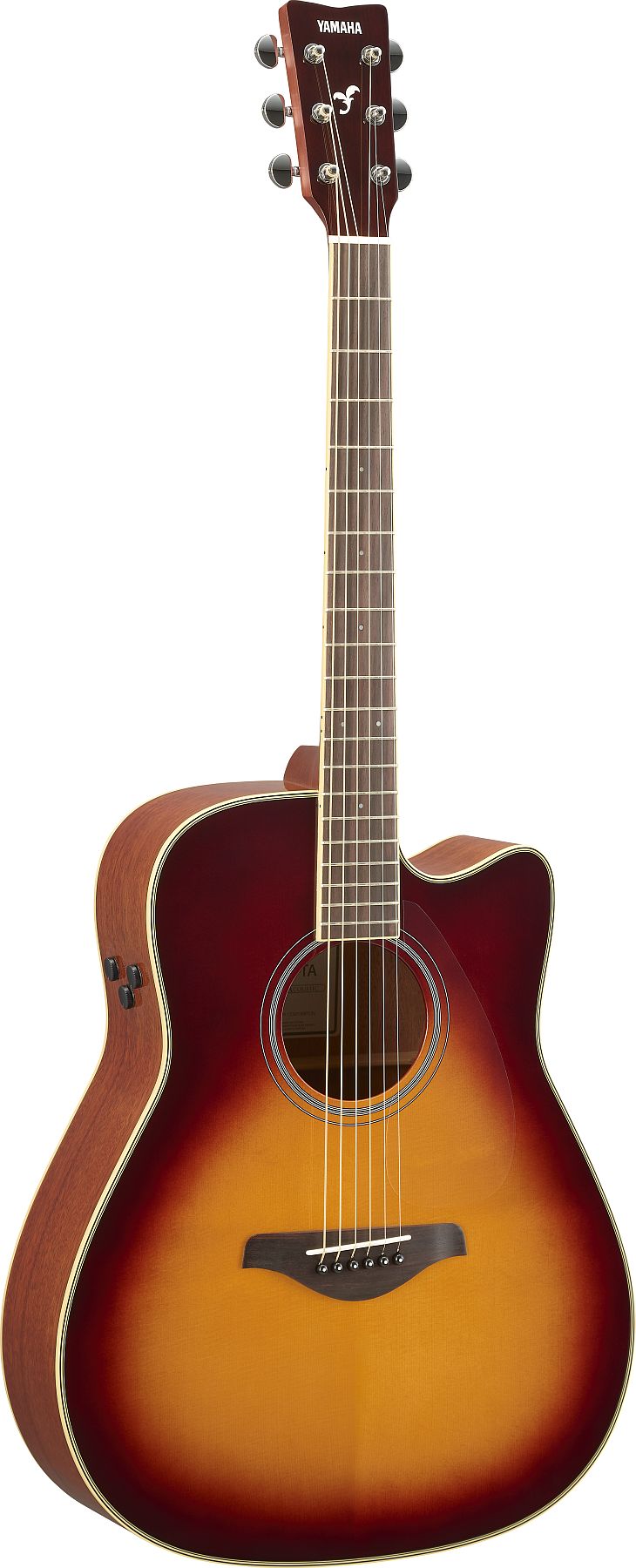 Yamaha FGCTA BS Tradition Western TransAcoustic 6-String RH Acoustic Electric Guitar-Brown Sunburst