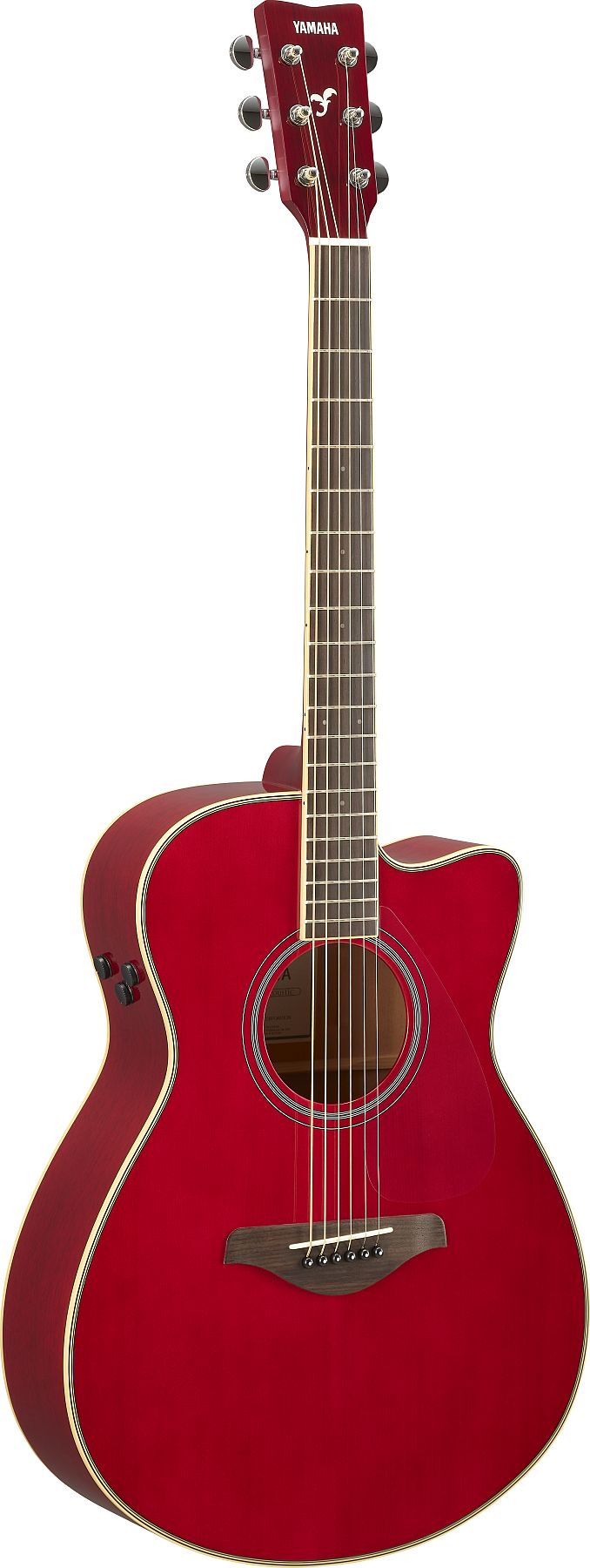 Yamaha FSCTA RR Folk/Concert TransAcoustic 6-String RH Acoustic Electric Guitar-Ruby Red