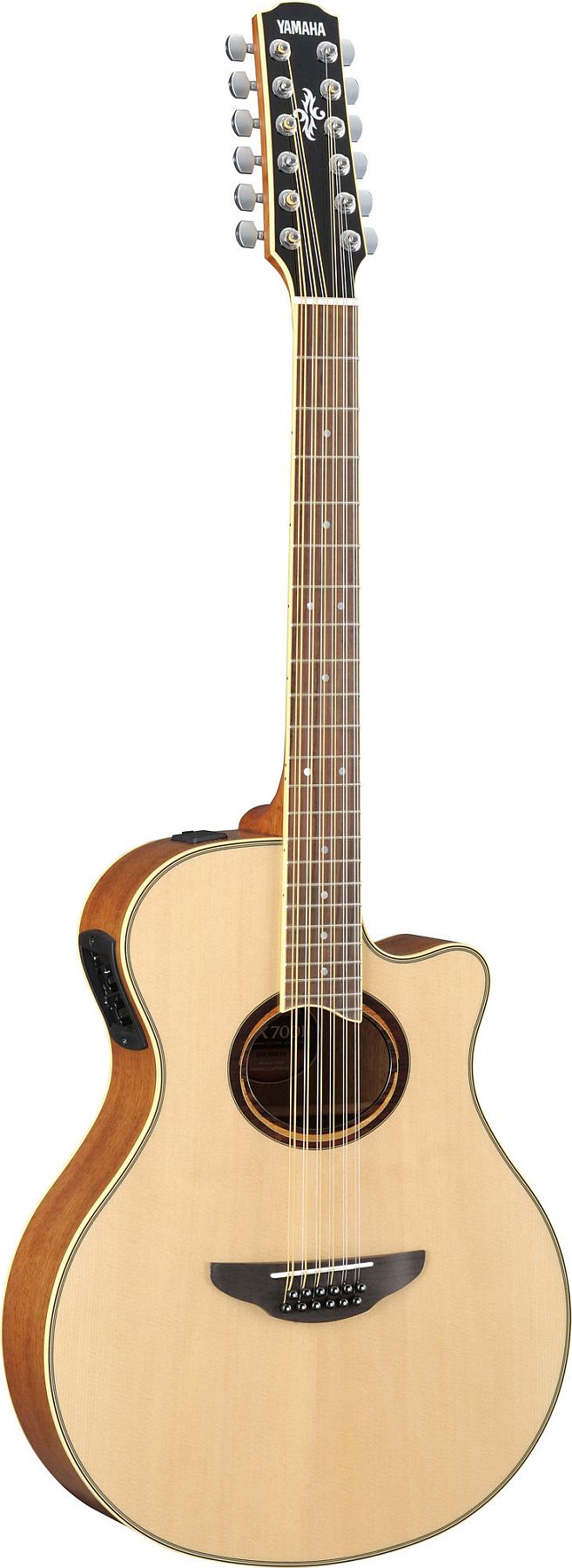 Yamaha APX700II-12 NT Thin-Line 12-String RH Acoustic Electric Guitar-Natural