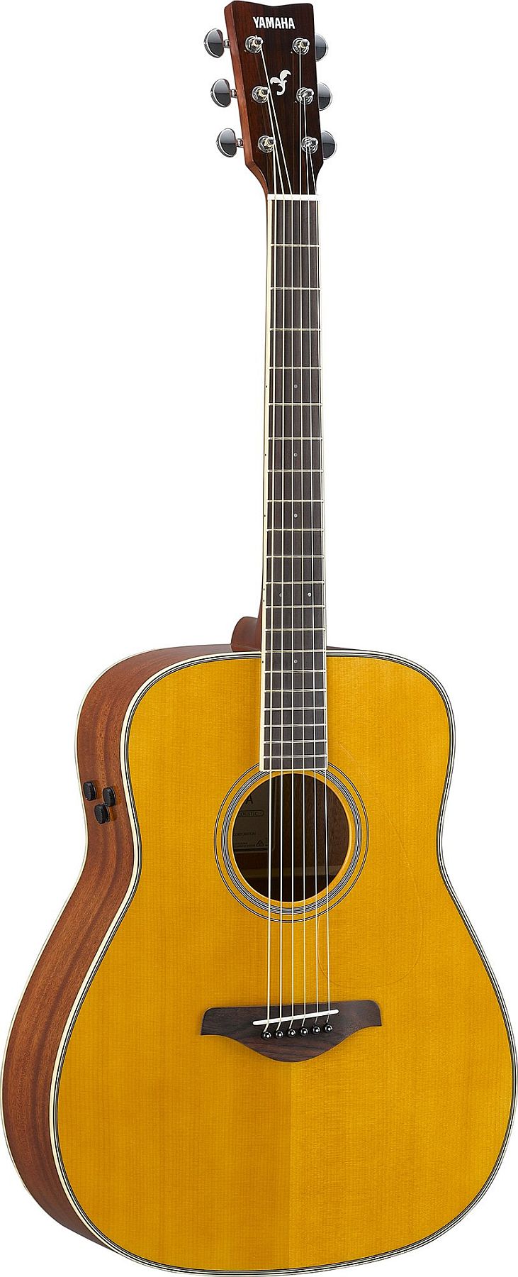 Yamaha FGTA VT TransAcoustic Dreadnought 6-String RH Acoustic Electric Guitar-Vintage Tint