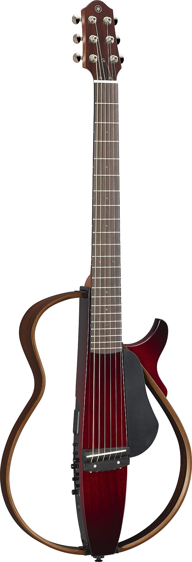 Yamaha SLG200S CRB Silent Steel 6-String RH Acoustic Electric Guitar with Gig Bag-Crimson Red Burst