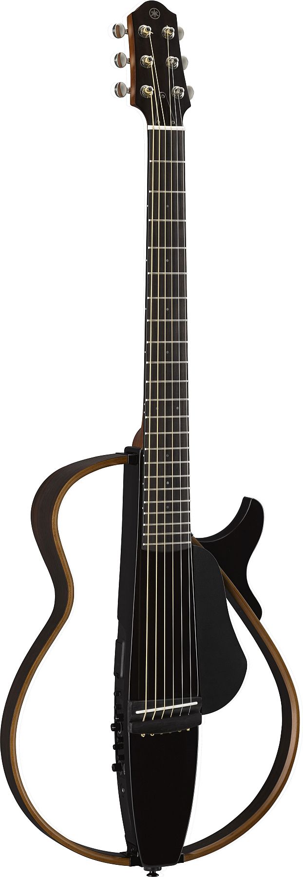 Yamaha SLG200S TBL Silent Steel 6-String RH Acoustic Electric Guitar with Gig Bag-Transparent Black