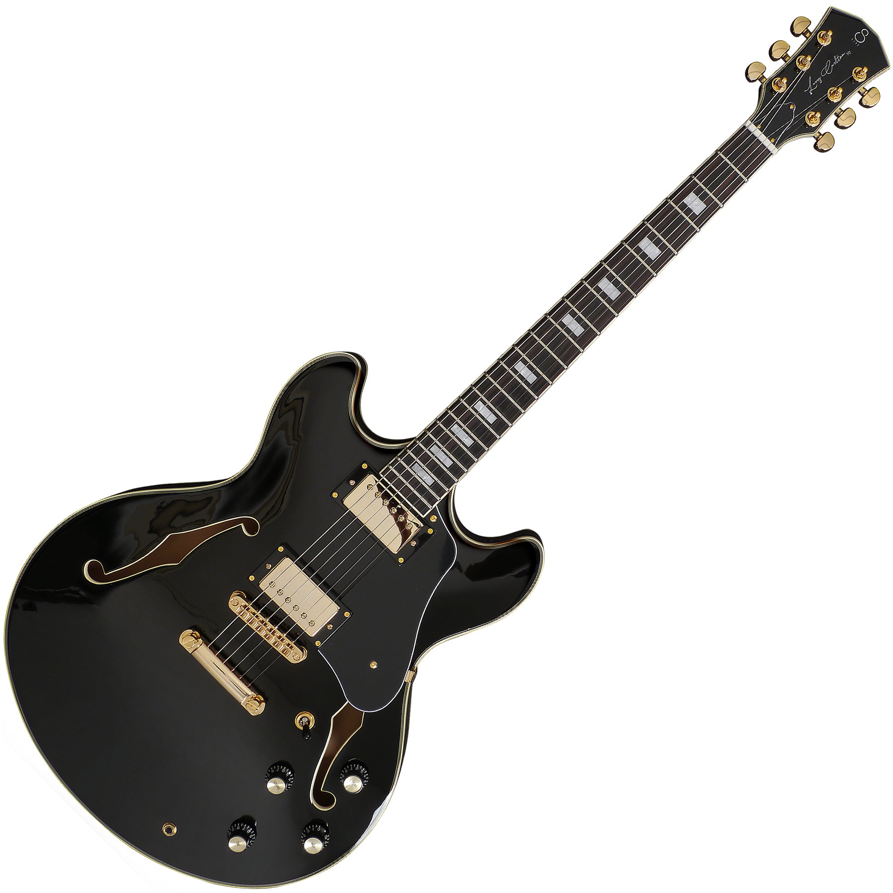 Sire Larry Carlton Signature H7 6-String RH Semi-Hollowbody Electric Guitar-Black