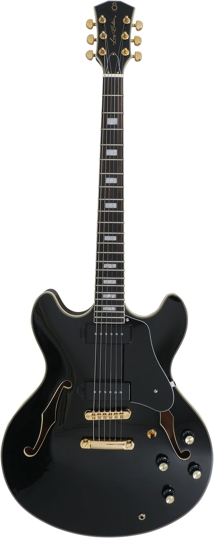Sire Larry Carlton 6 String RH Semi-Hollowbody Guitar with P90 Pickups - Black