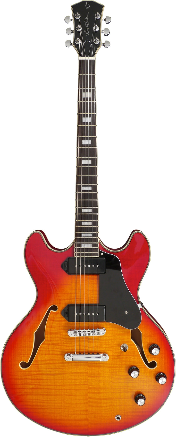 Sire Larry Carlton 6 String RH Semi-Hollowbody Guitar with P90 Pickups - Cherry Sunburst