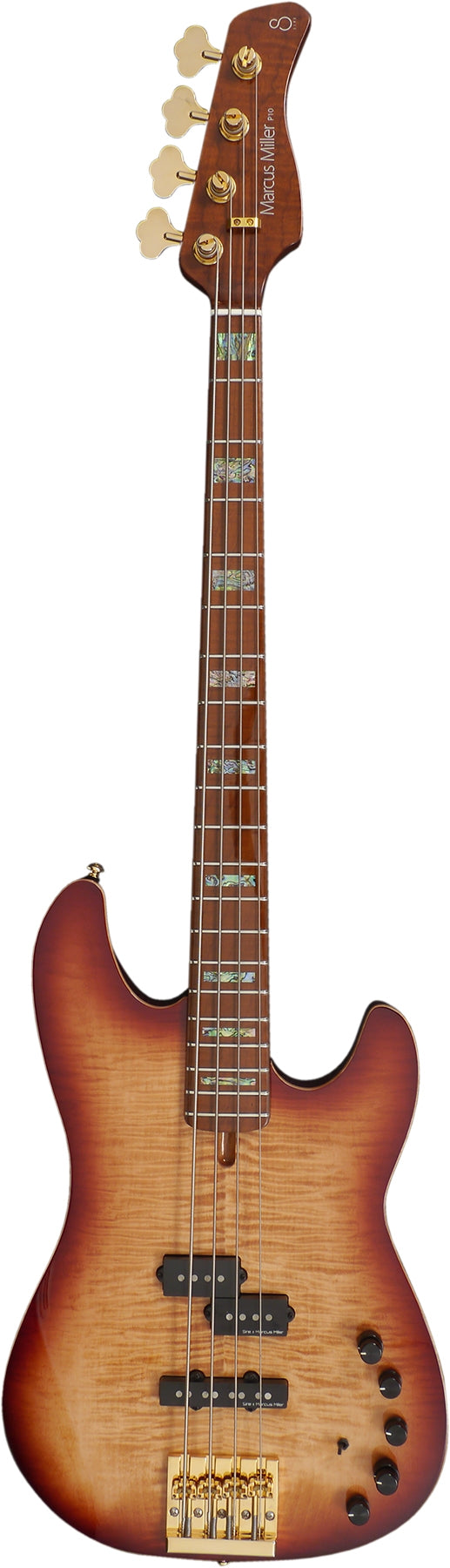 Sire Marcus Miller P10dx 4 String RH Electric Bass with Case - Tobacco Sunburst