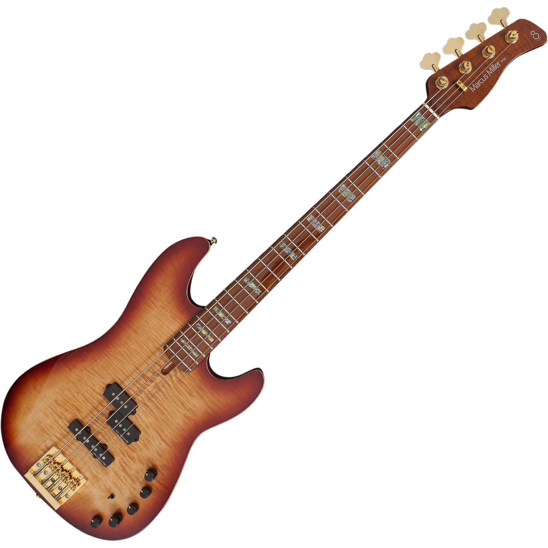 Sire Marcus Miller P10dx 4 String RH Electric Bass with Case - Tobacco Sunburst