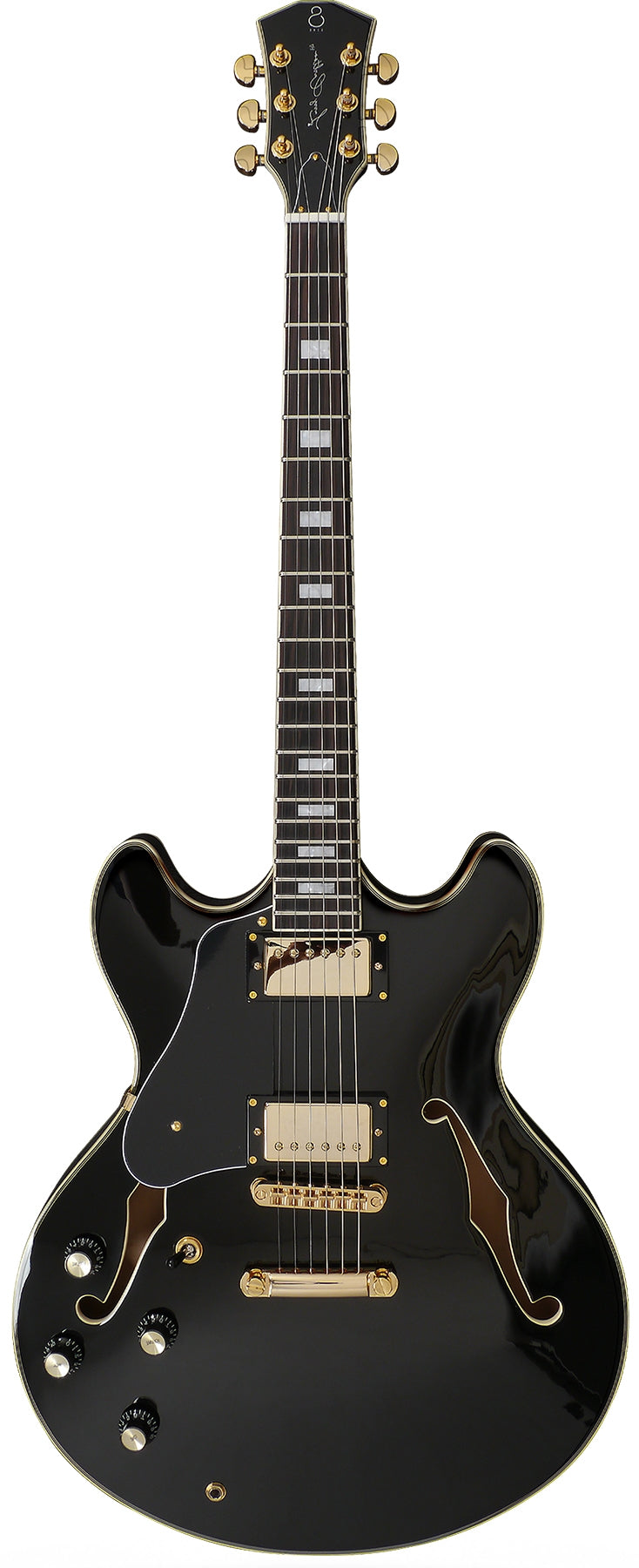 Sire Larry Carlton 6 String LH Semi-Hollowbody Guitar - Black
