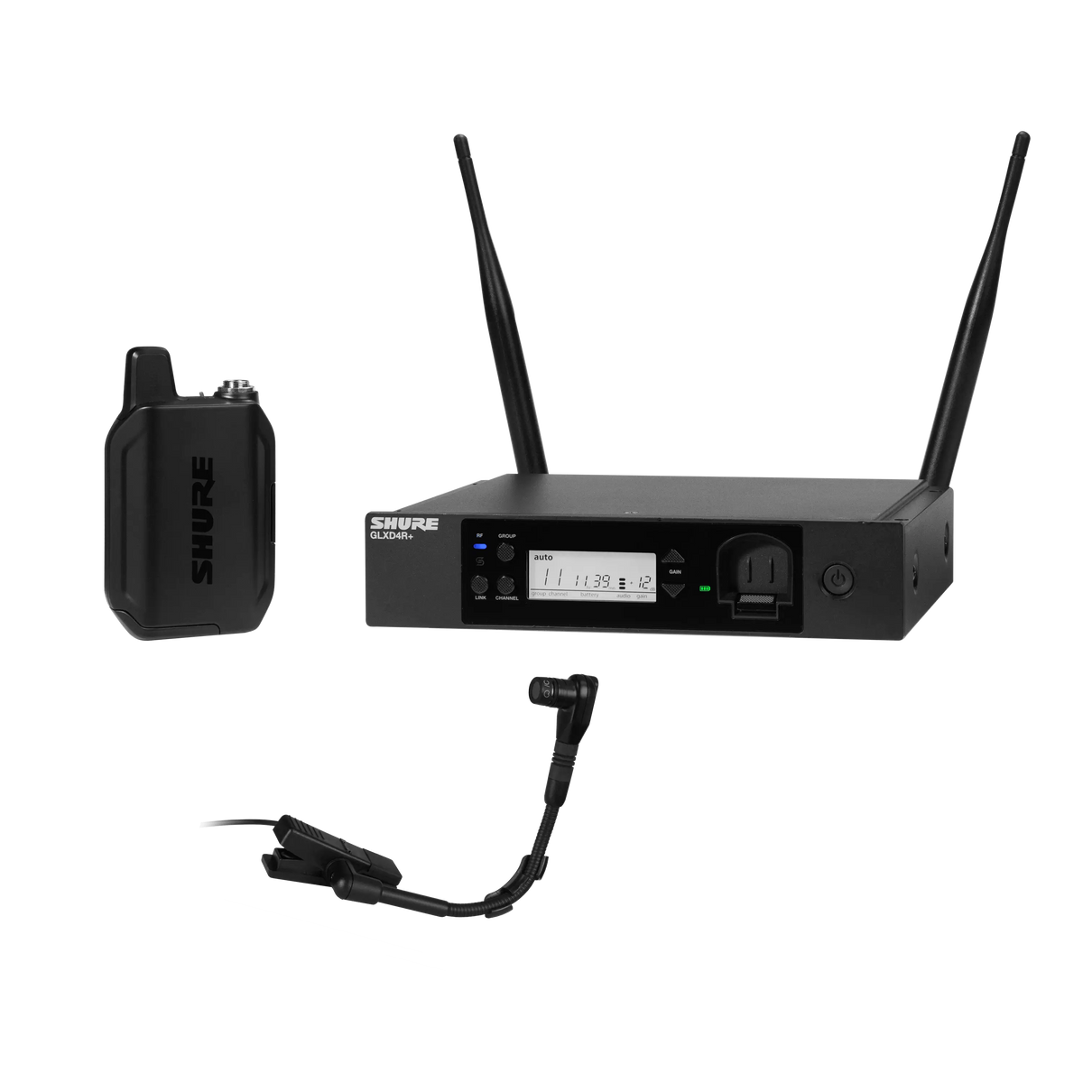 Shure GLXD14R+/B98-Z3 - Wireless Instrument System with WB98H/C Microphone - product view 1
