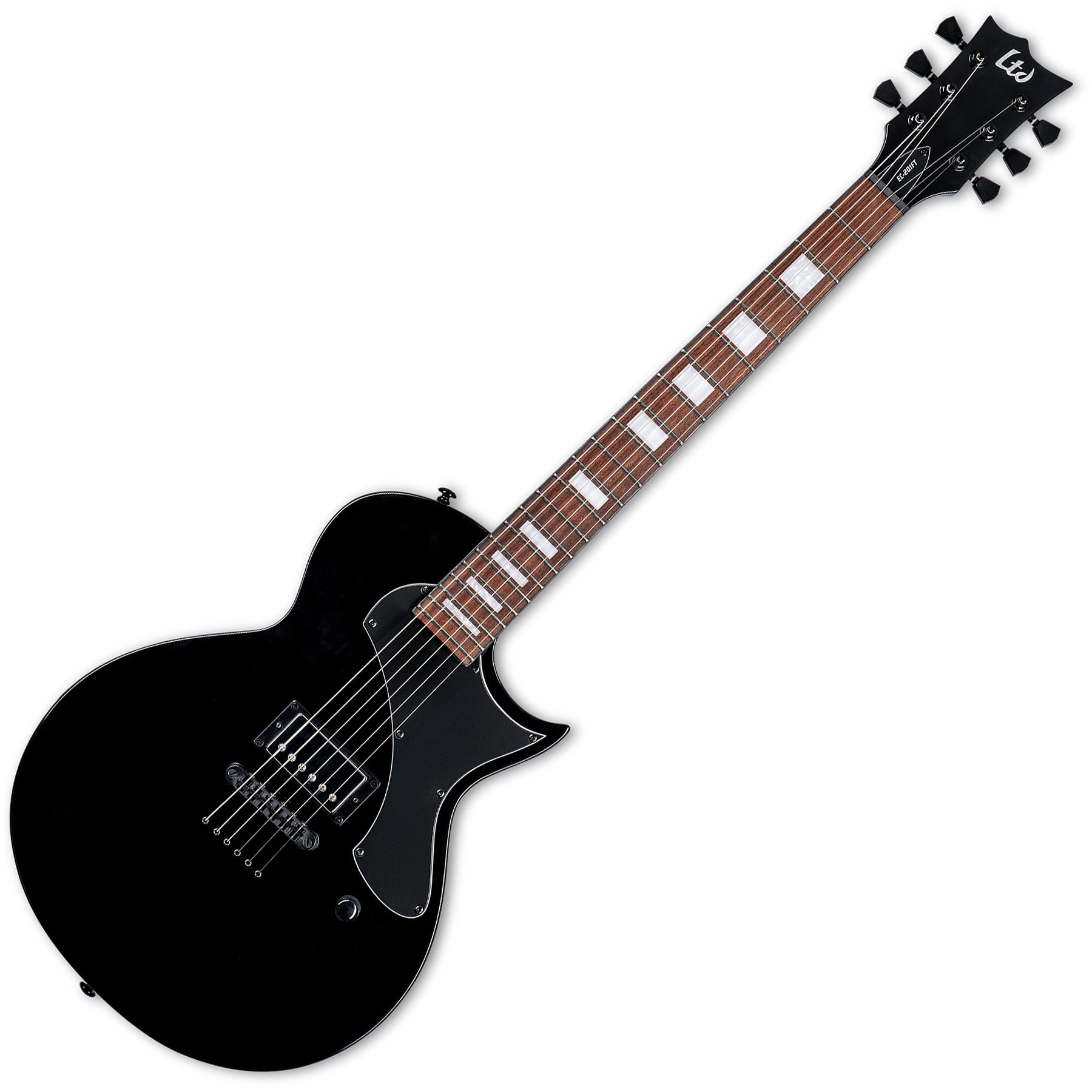 ESP Guitars LEC201FTBLK EC-201FT LTD Flat Top 6 String RH Electric Guitar - Black