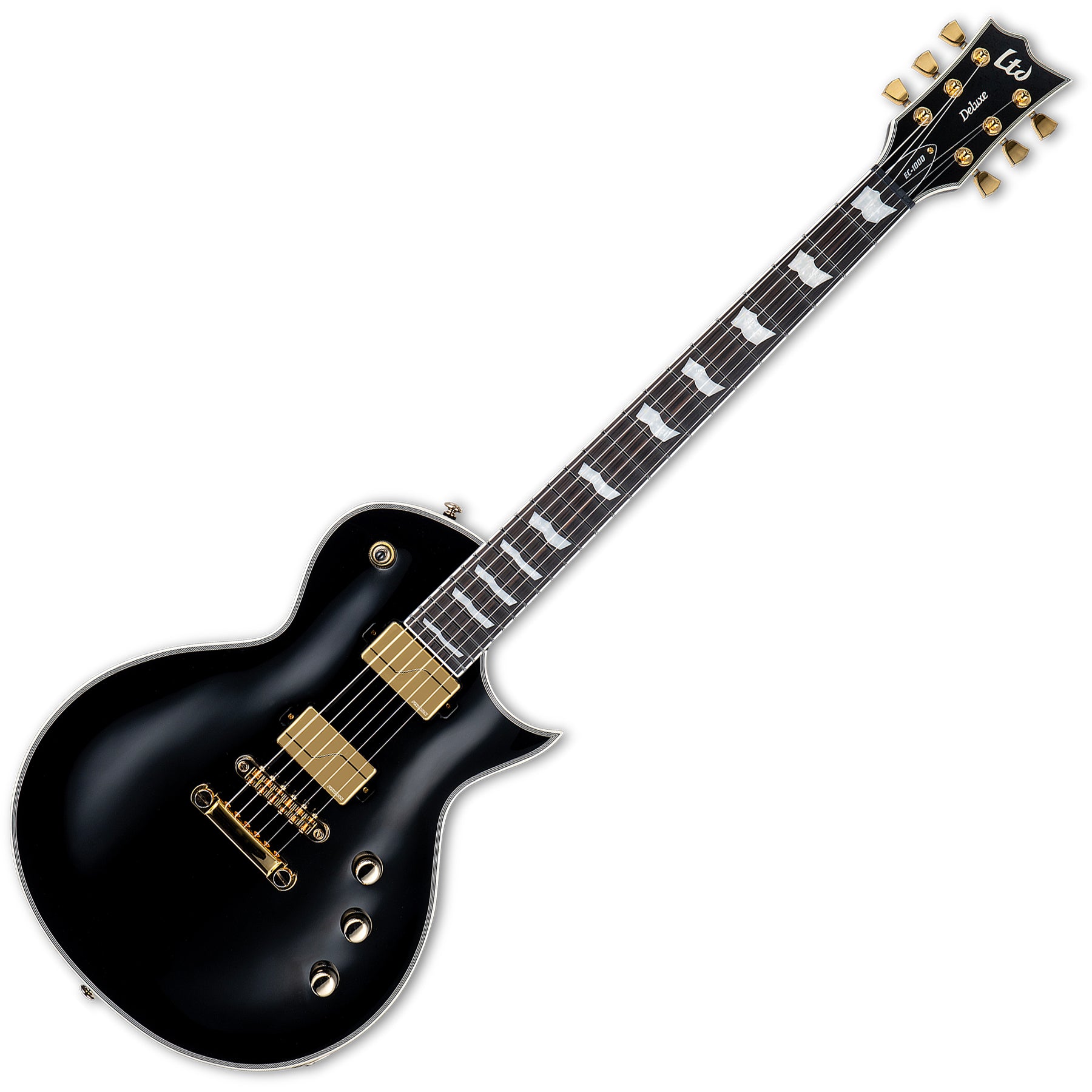 ESP Guitars LEC1000BLKF EC-1000 LTD Deluxe 6 String RH Electric Guitar - Black with fluence pickups