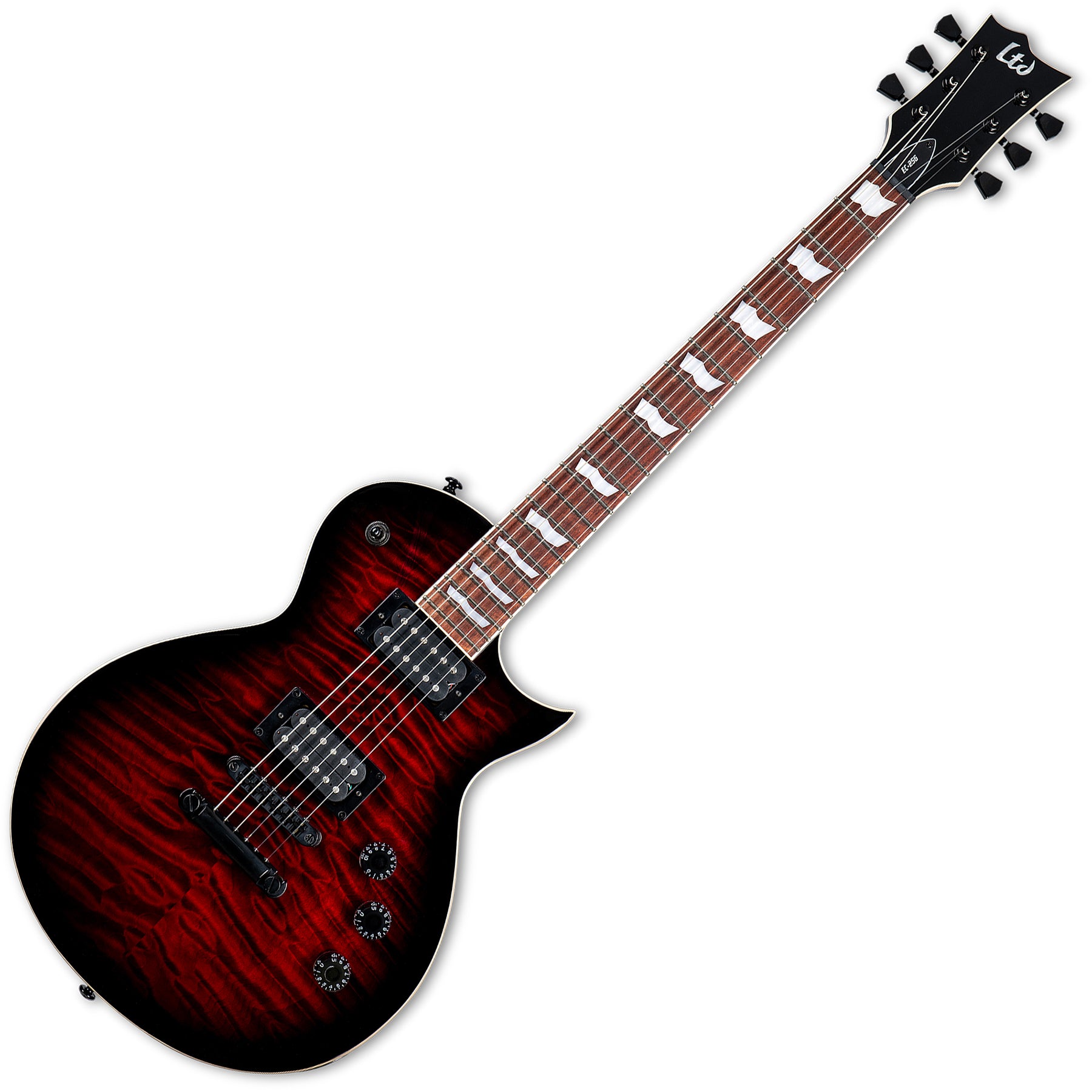 ESP Guitars LEC256QMSTBCSB EC-256QM LTD 6 String RH Electric Guitar - See Thru Black Cherry Sunburst