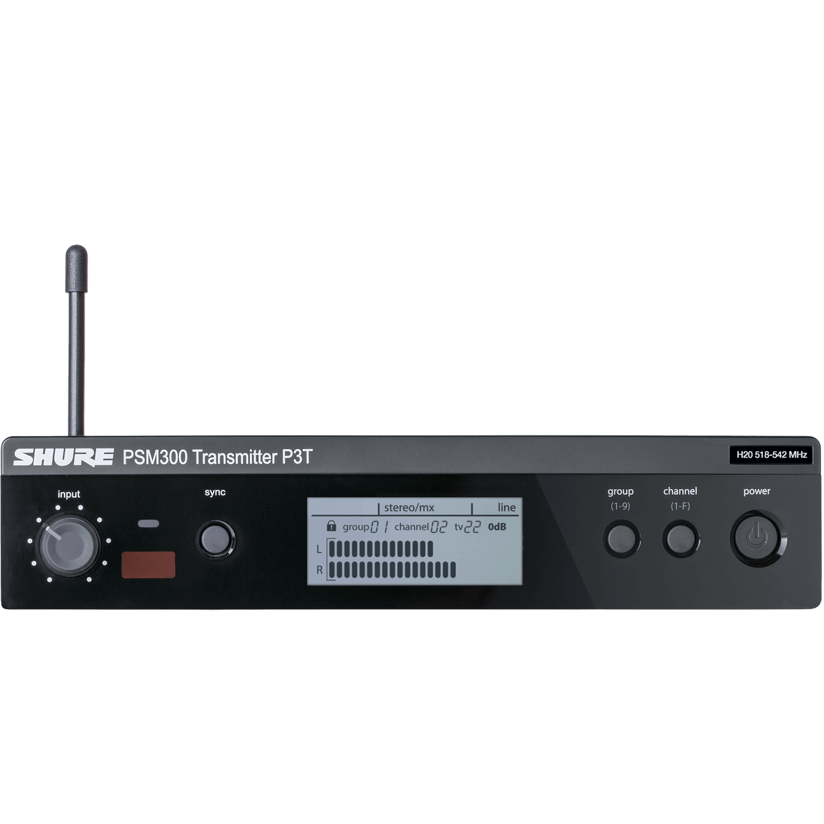 Shure P3T-H20 - PSM300 Transmitter with PS23US PSU - product view 1