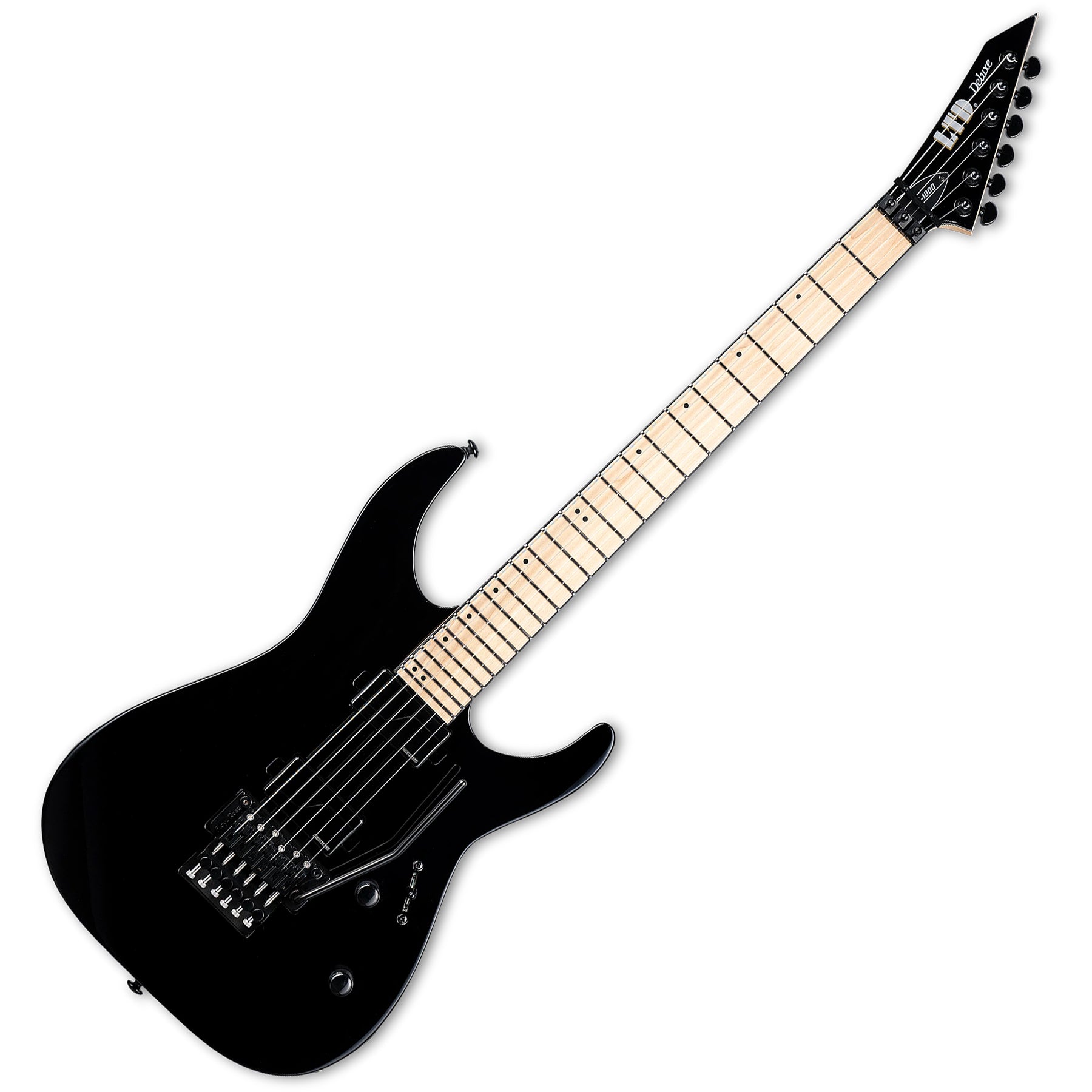 ESP Guitars LM1000MBLK LTD Deluxe M-1000 Maple 6 String RH Electric Guitar - Black Gloss