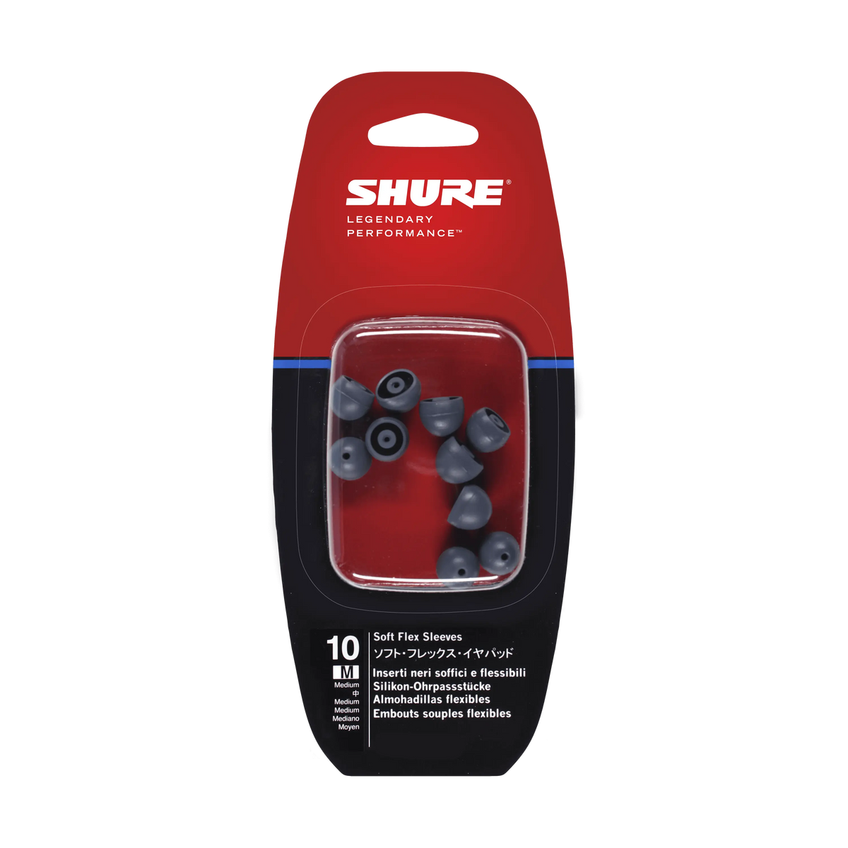 Shure EASFX1-10S - Small Soft Sleeves (10 pack) for Shure Earphones - Grey - product view 1